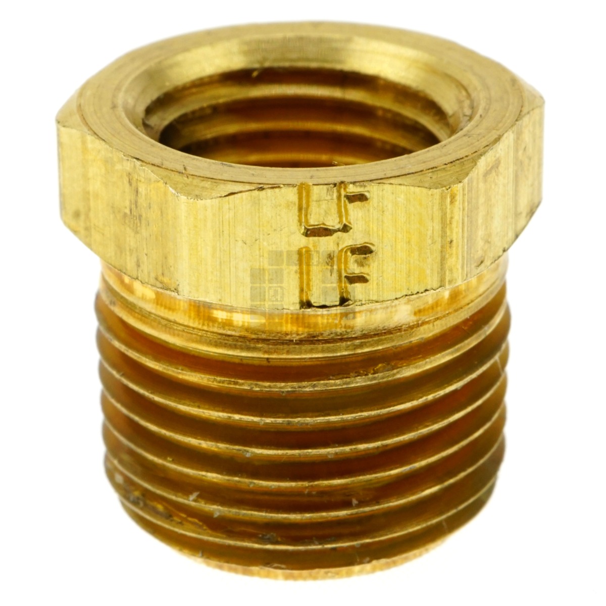 Anderson Metals 756110-0604 3/8" x 1/4" NPT Hex Brass Reducing Adapter Bushing