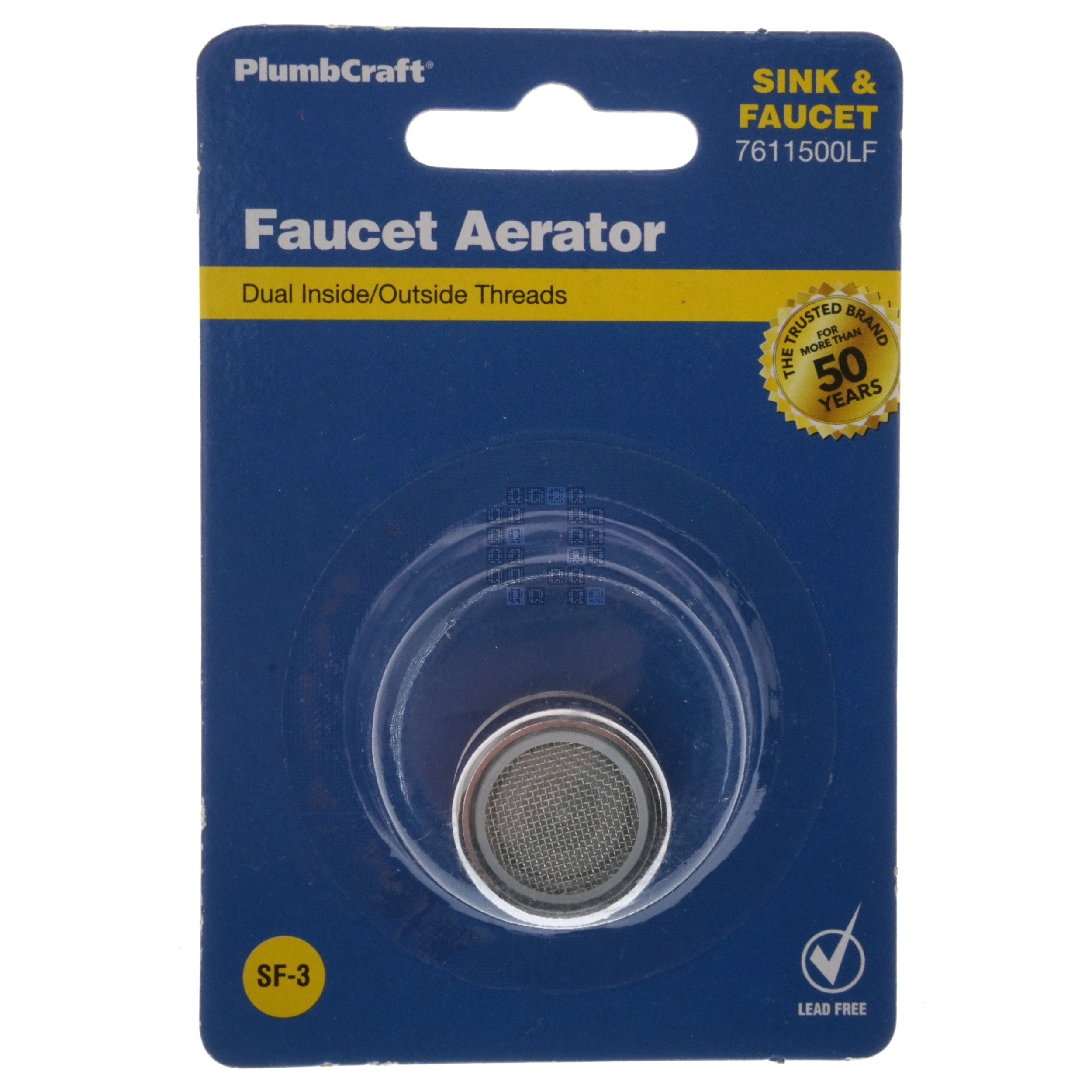 PlumbCraft 7611500LF Faucet Aerator, Dual Inside/Outside Threads, Chrome Plated