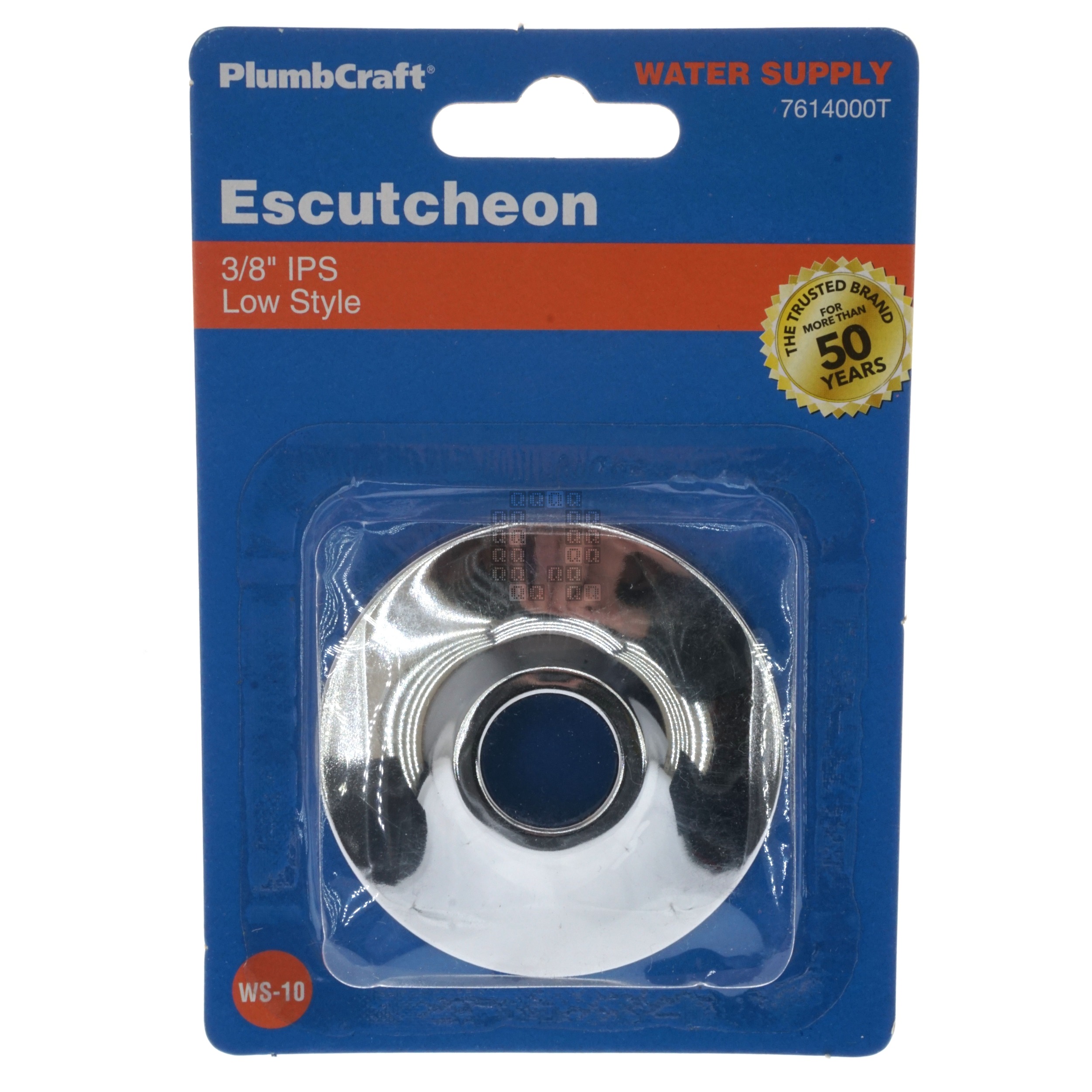 PlumbCraft 7614000T Stainless Steel Escutcheon, Chrome Plated, 3/8" IPS, Low Style