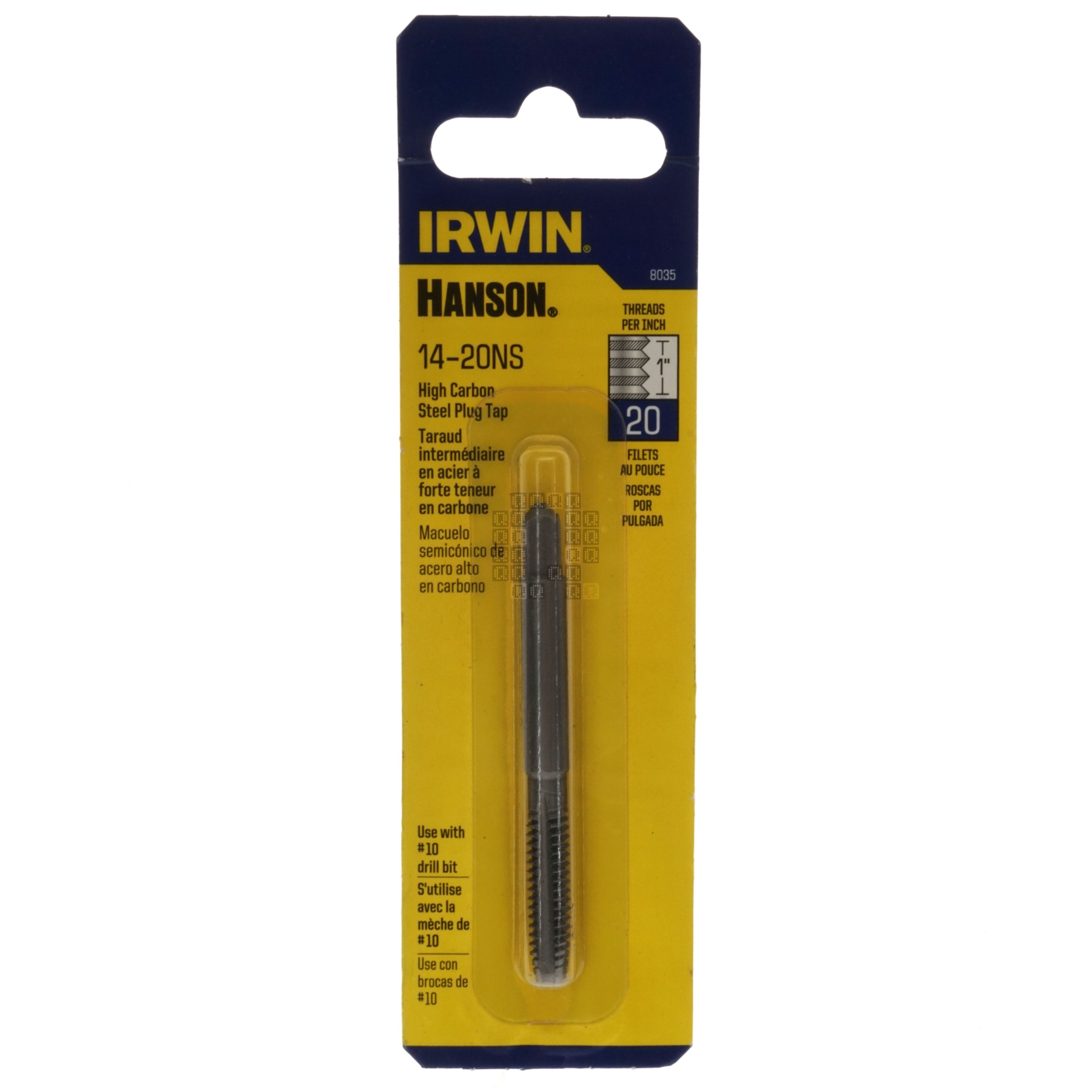 Irwin Hanson 8035 1/4"-20NS Right Hand RH High Carbon Steel Plug Tap
