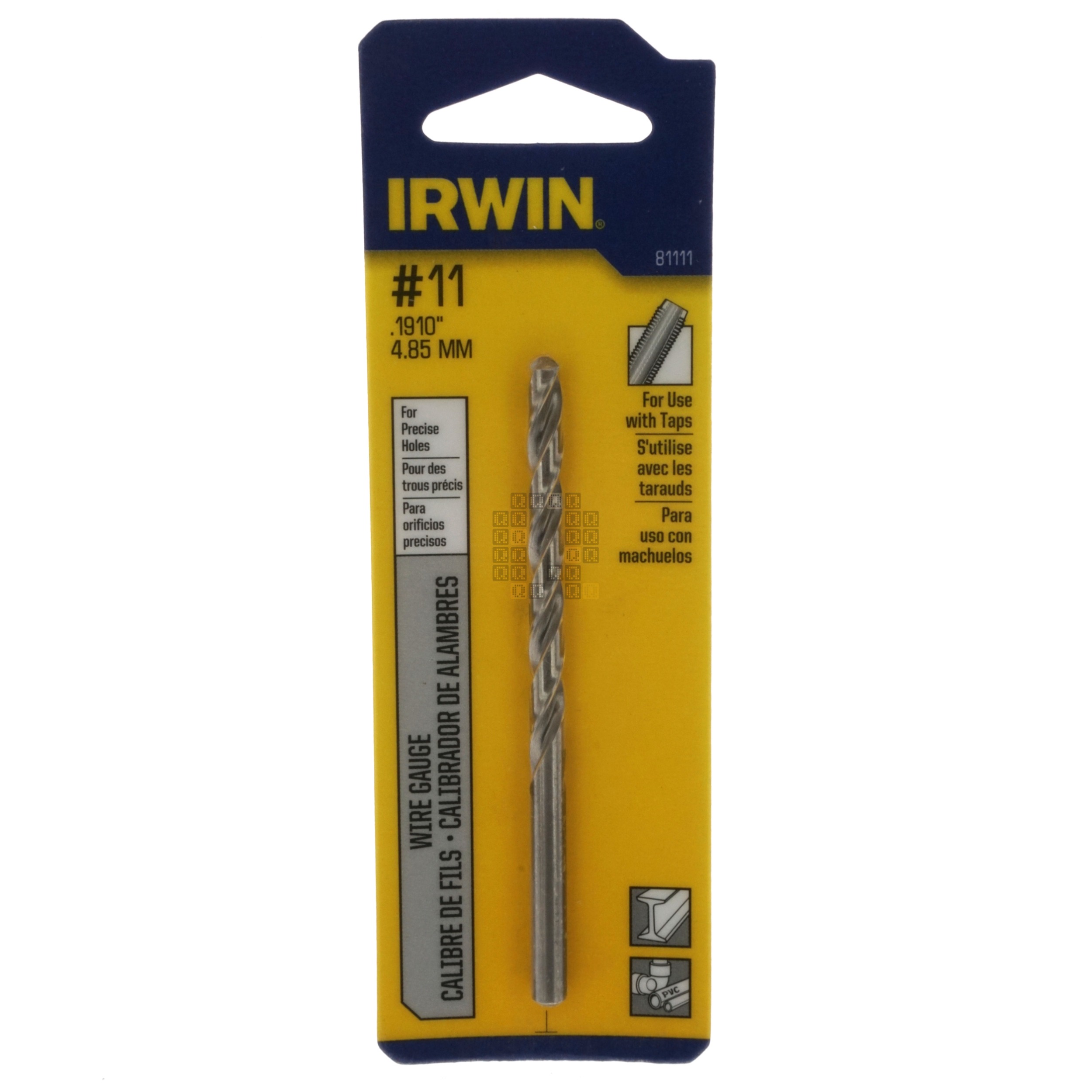 Irwin Industrial Tool 81111 #11 (0.1910") Jobber Length Wire Gauge Drill Bit