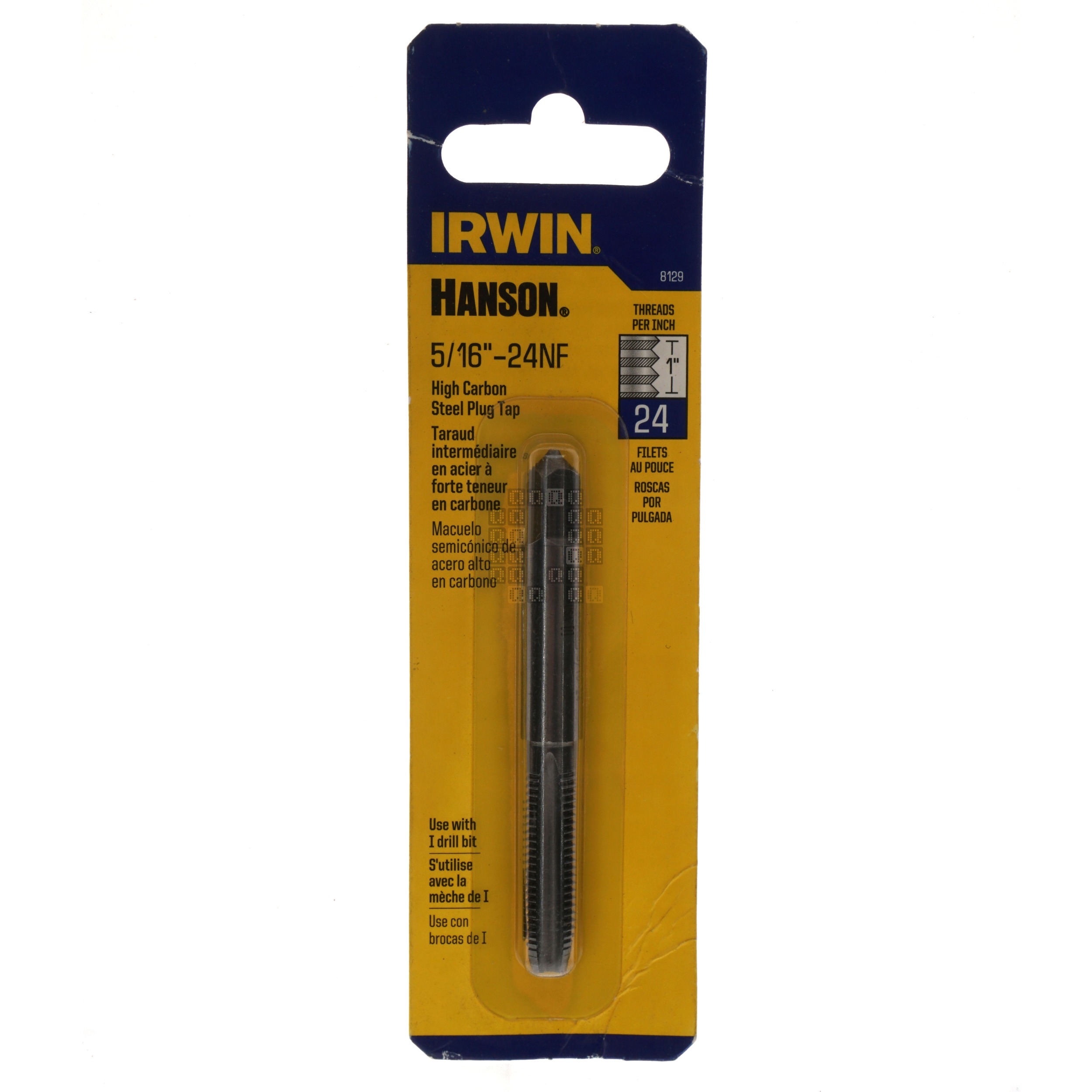 Irwin Hanson 8129 5/16" -24 NF High Carbon Steel Plug Tap