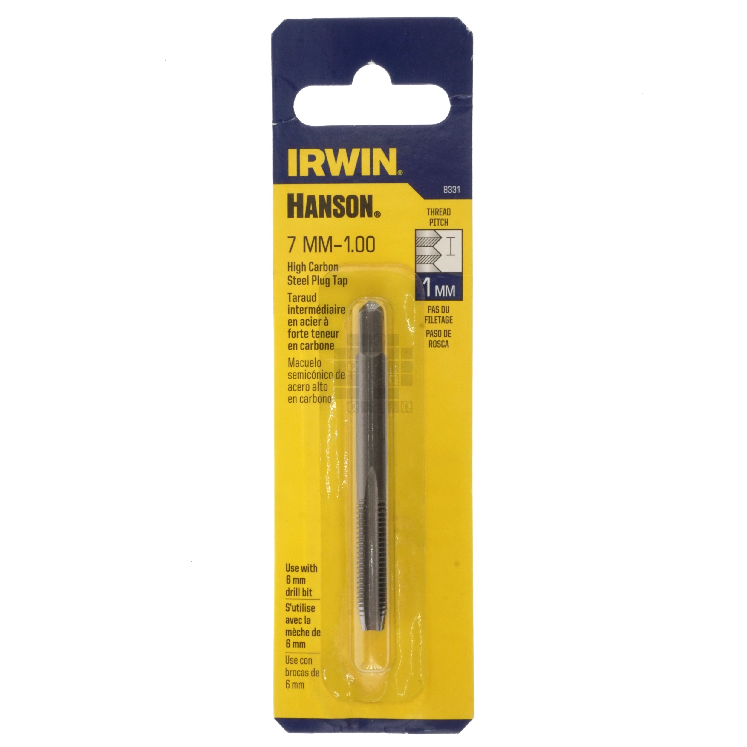 Irwin Hanson 7mm-1.00 High Carbon Steel Plug Tap, Right Hand