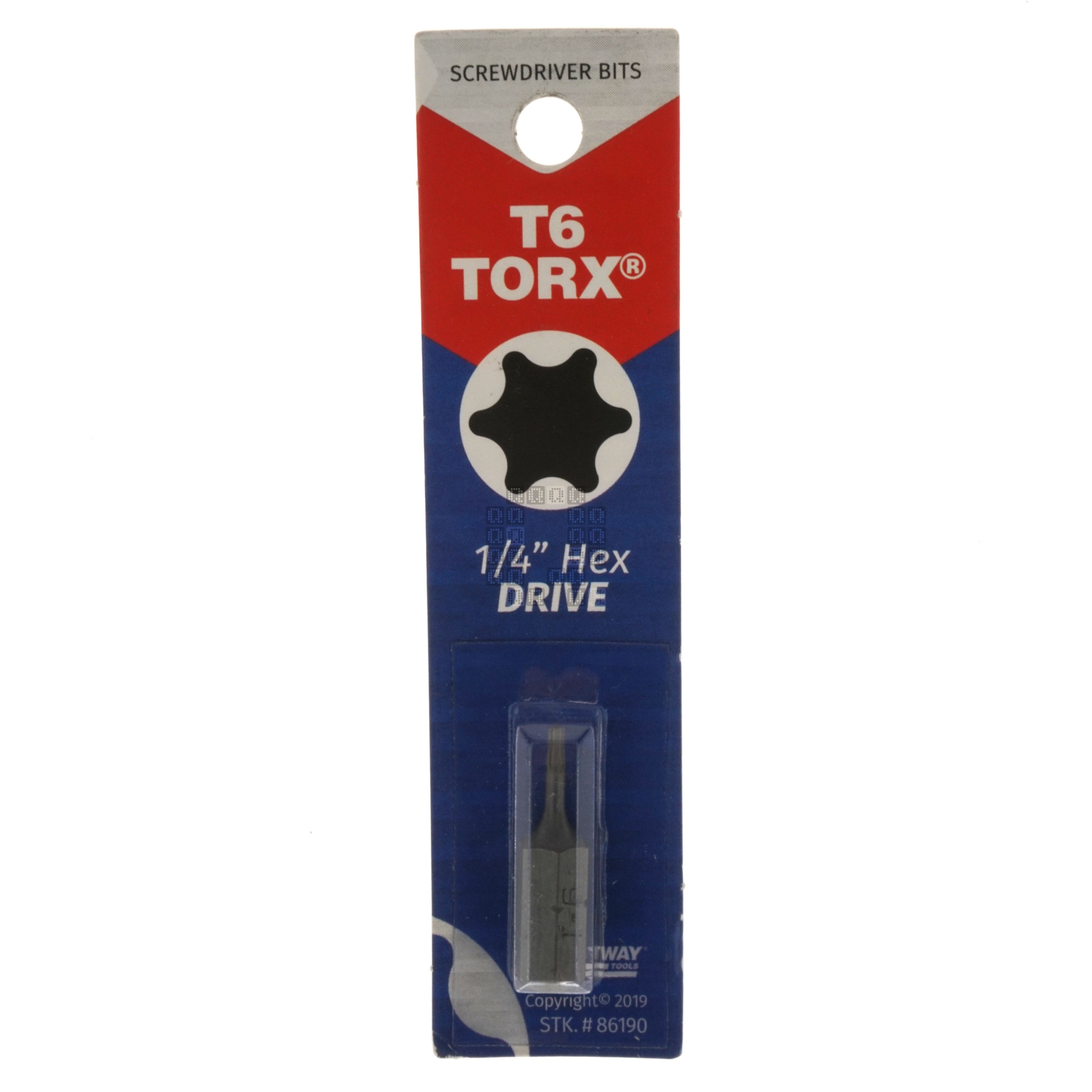 Best Way Tools 86190 T6 TORX Screwdriver Bit, 1" Length, 1/4" Hex Drive