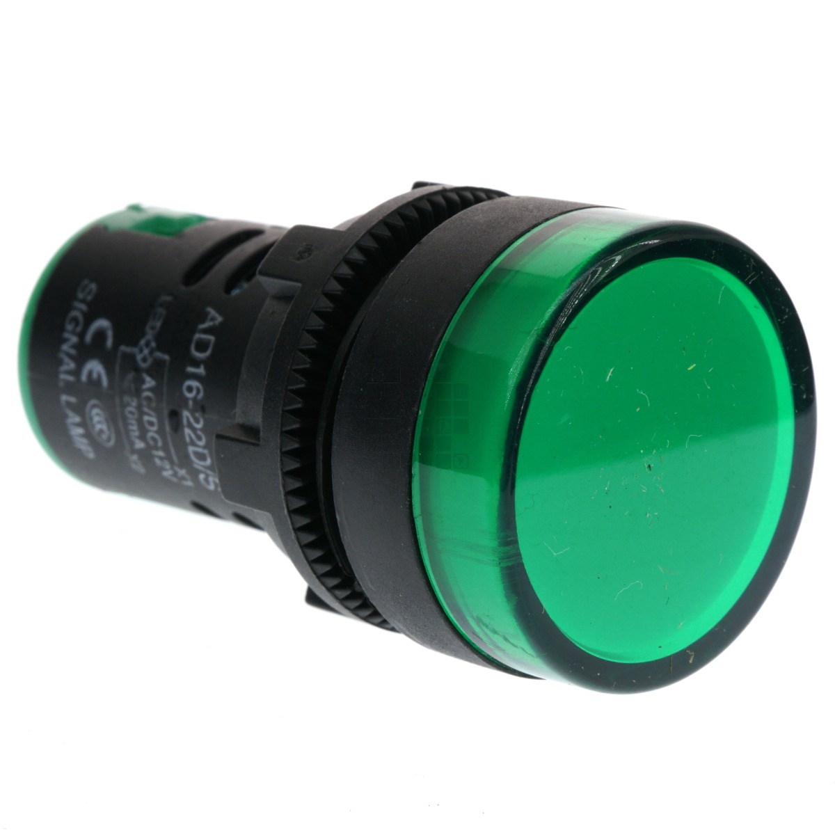 EARU AD16-22D/S 22mm Panel Mount LED Signal Indicator Light, Green 12V