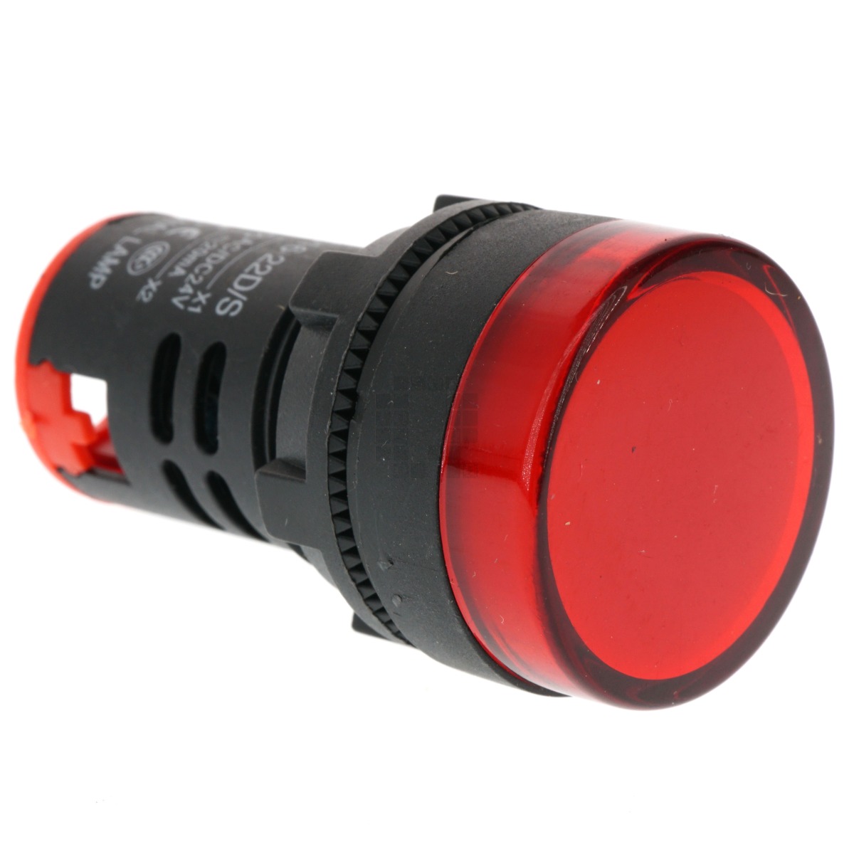 EARU AD16-22D/S 22mm Panel Mount LED Signal Indicator Light, Red 24V