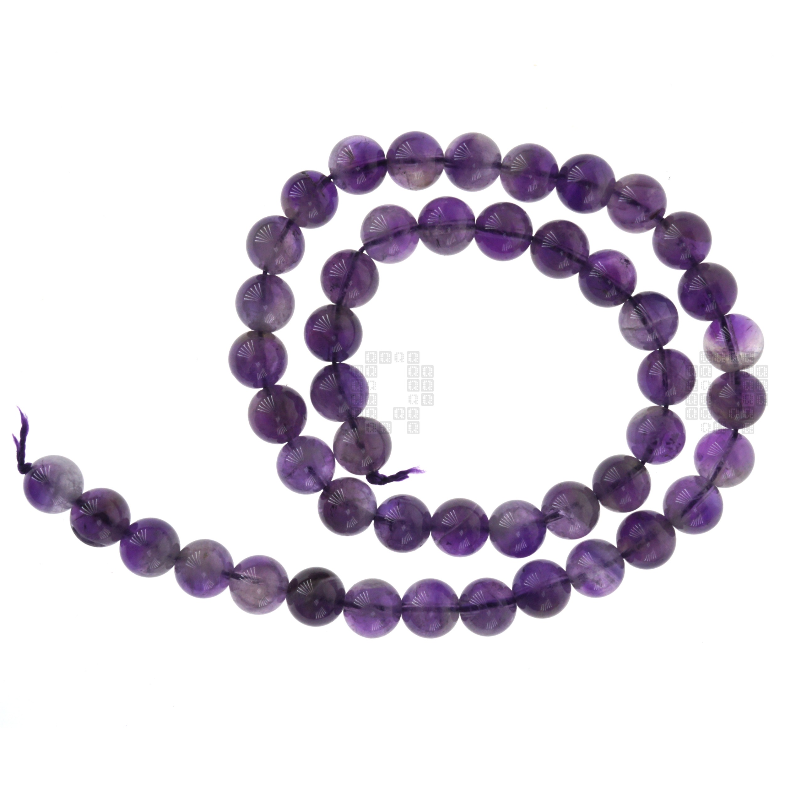 Amethyst 8mm Round Beads, 45 Pieces