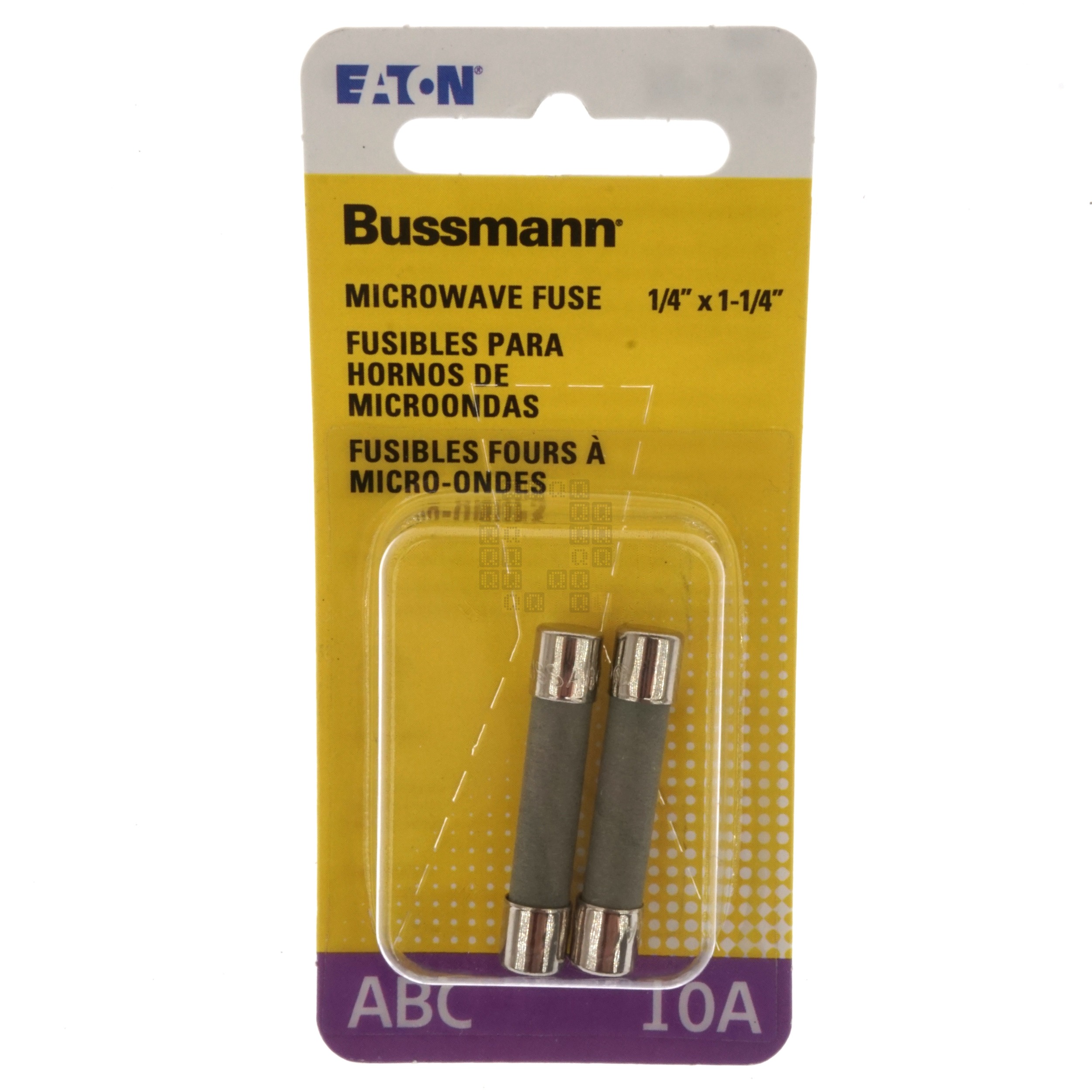 Eaton Bussman BP/ABC-10 Fast Acting Ceramic Tube Fuse 2-Pack, 10 Amp, 250VAC