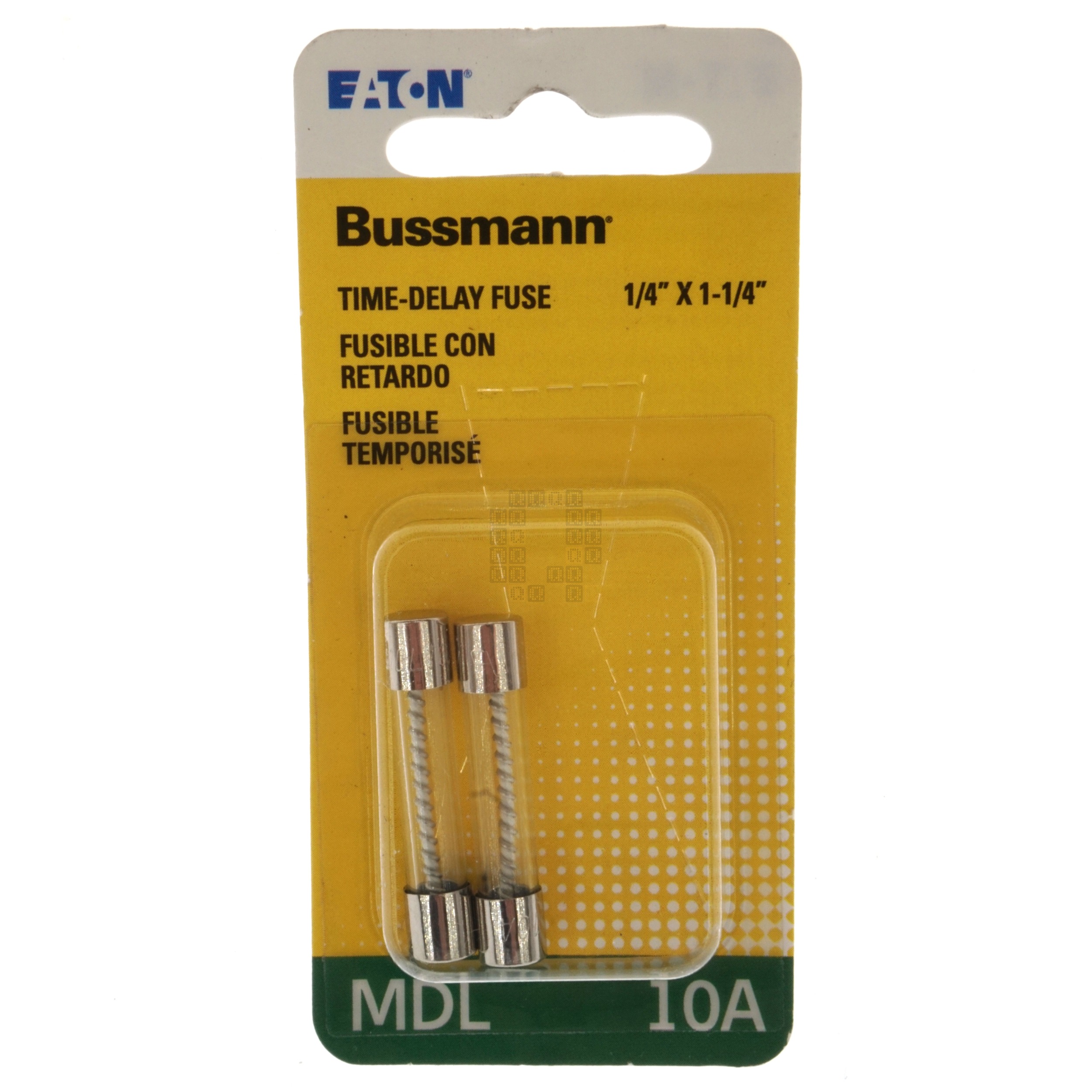 Eaton Bussman BP/MDL-10 Time Delay Glass Fuse, 2 Pack, 10 Amp, 32VAC