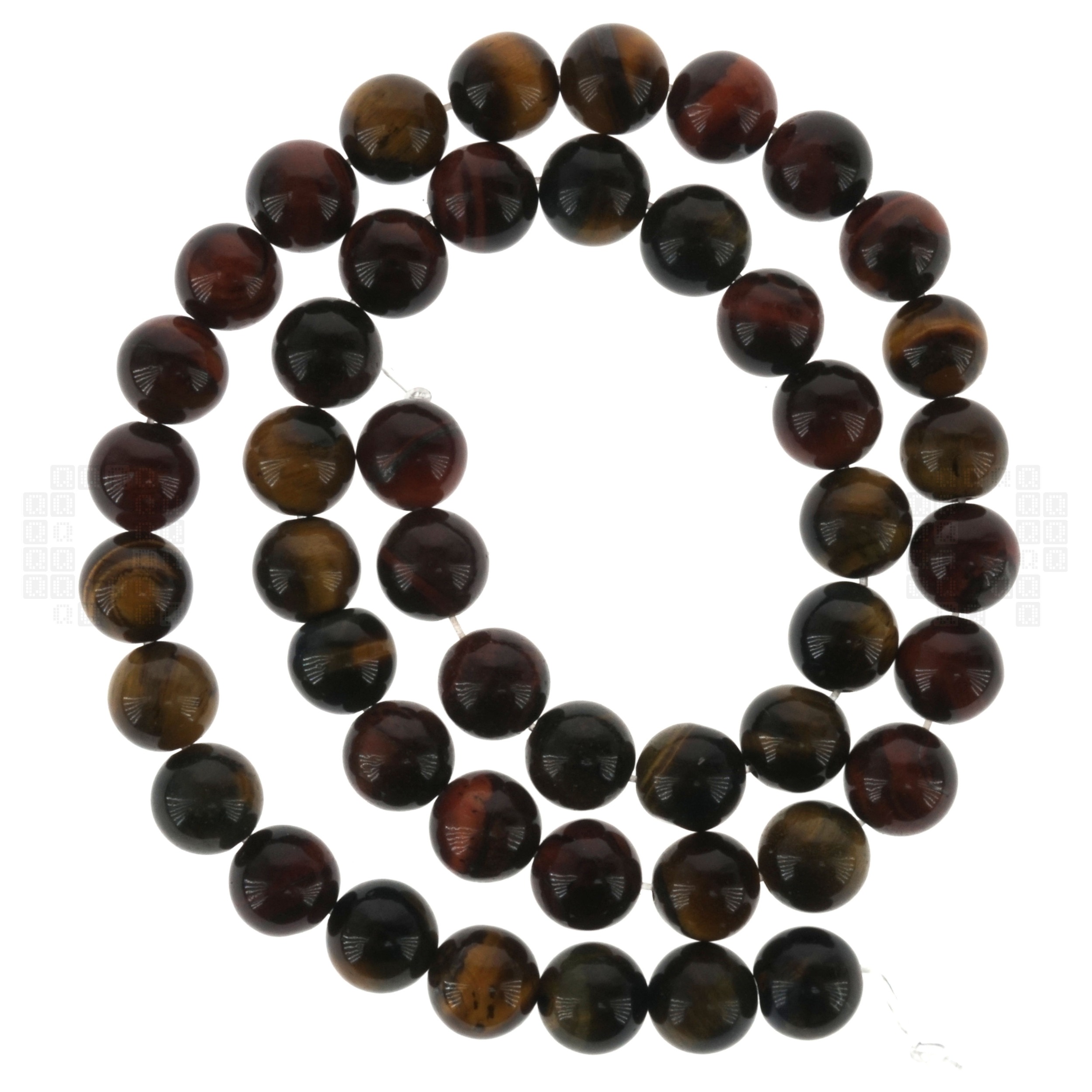 Color Tiger Eye 8mm Round Beads, 45 Pieces