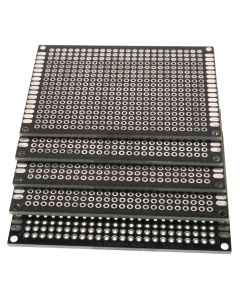 5cm x 7cm Black PCB Printed Circuit Board, 5 Pack, 432 Holes, 32 Pads
