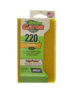 Gator 7306 Dual-Angled Sanding Sponge, 220 Grit Very Fine, 3 x 5 x 1"