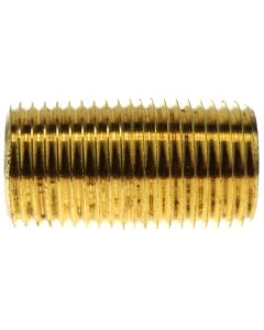 Anderson Metals 736112-02 Red Brass (Lead Free) Close Nipple, 1/8" NPT x 3/4"