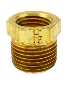 Anderson Metals 756110-0604 3/8" x 1/4" NPT Hex Brass Reducing Adapter Bushing