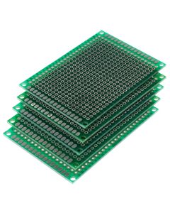 5cm x 7cm Unbranded Green PCB Printed Circuit Board, 5 Pack, 432 Holes, 32 Pads