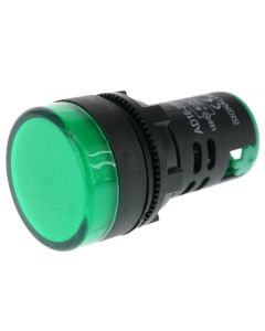 EARU AD16-22D/S 22mm Panel Mount LED Signal Indicator Light, Green 24V