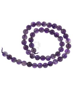Amethyst 8mm Round Beads, 45 Pieces