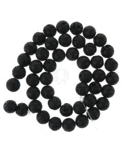 Black Lava 8mm Beads, 45 Pieces