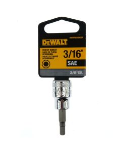 Dewalt DWMT86389OSP 3/16" SAE Chrome Hex Bit Socket, 3/8" Drive, 86-389D