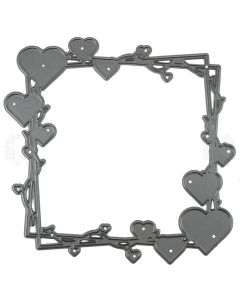 Square Entwined Hearts Frame Metal Cutting Die
