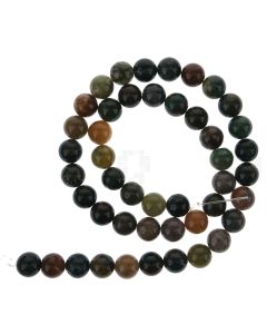 Indian Agate 8mm Natural Round Beads, 45 Pieces