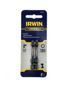 Irwin IWAF32TX202 2" Impact T20 Torx Power Bits, 1/4" Drive, 2 Pack