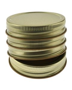 Flat Top Screw-On One Piece Regular Mouth Jar Lids, Pack of 4