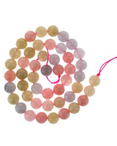 Morganite Agate 8mm Natural Round Beads, 45 Pieces