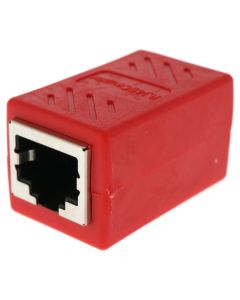 RJ45 CAT6 CAT5e Inline Ethernet Network Cable Coupler Connector, Red