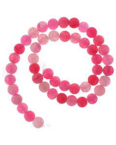 Rose Frost Cracked Agate 8mm Round Beads, 45 Pieces