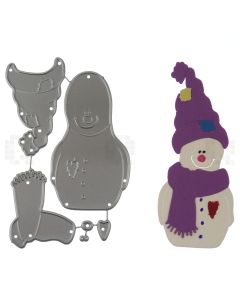 Snowman with Scarf and Hat Metal Cutting Die