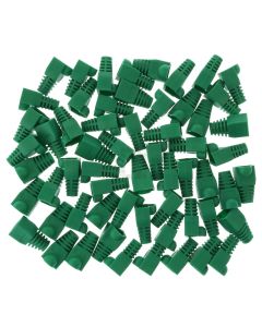 RJ-45 RJ45 Ethernet Strain Relief Boot Cover, Green, for CAT5 CAT6, 50 Pack