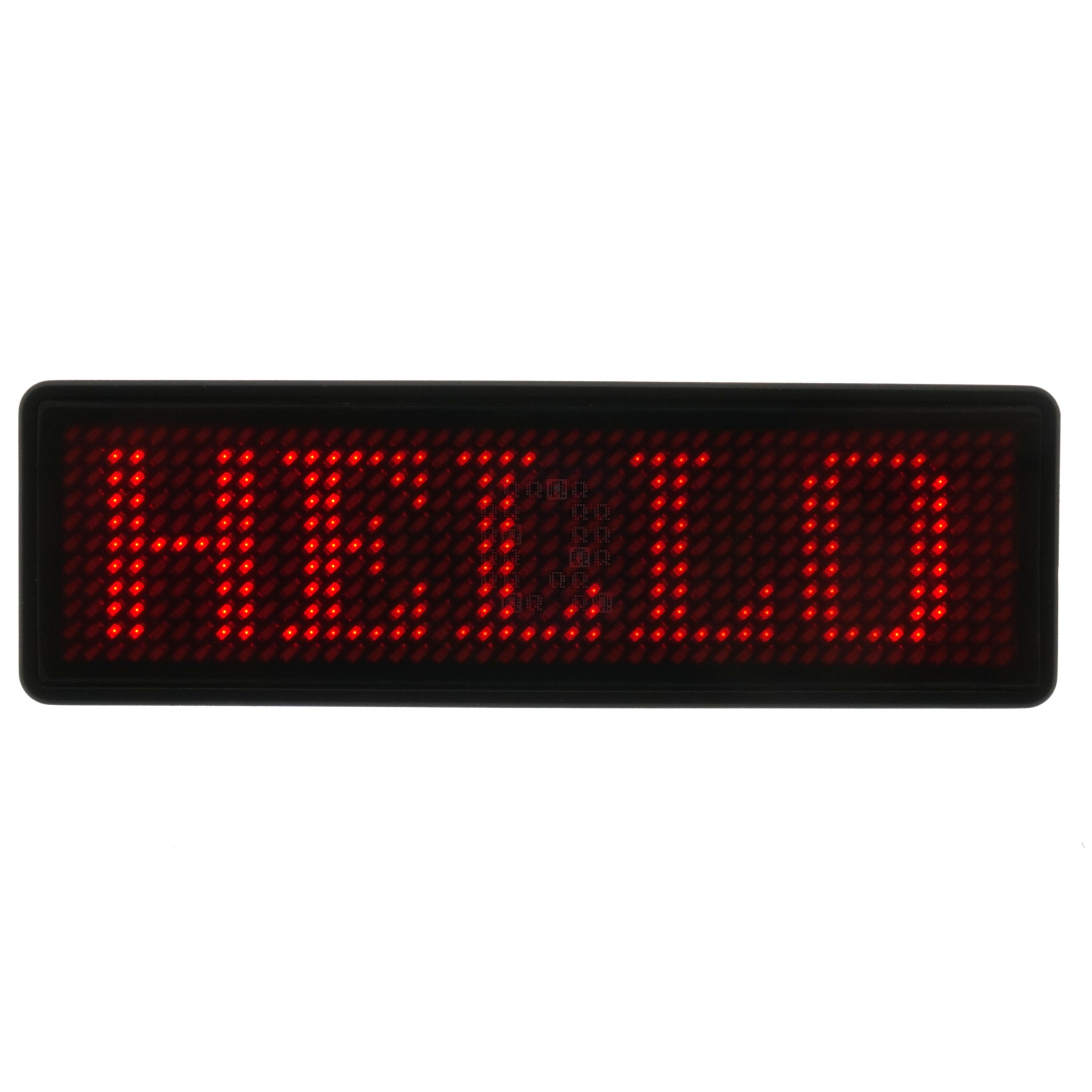 Bluetooth Mini-LED Rechargeable Programmable Name Badge, Red