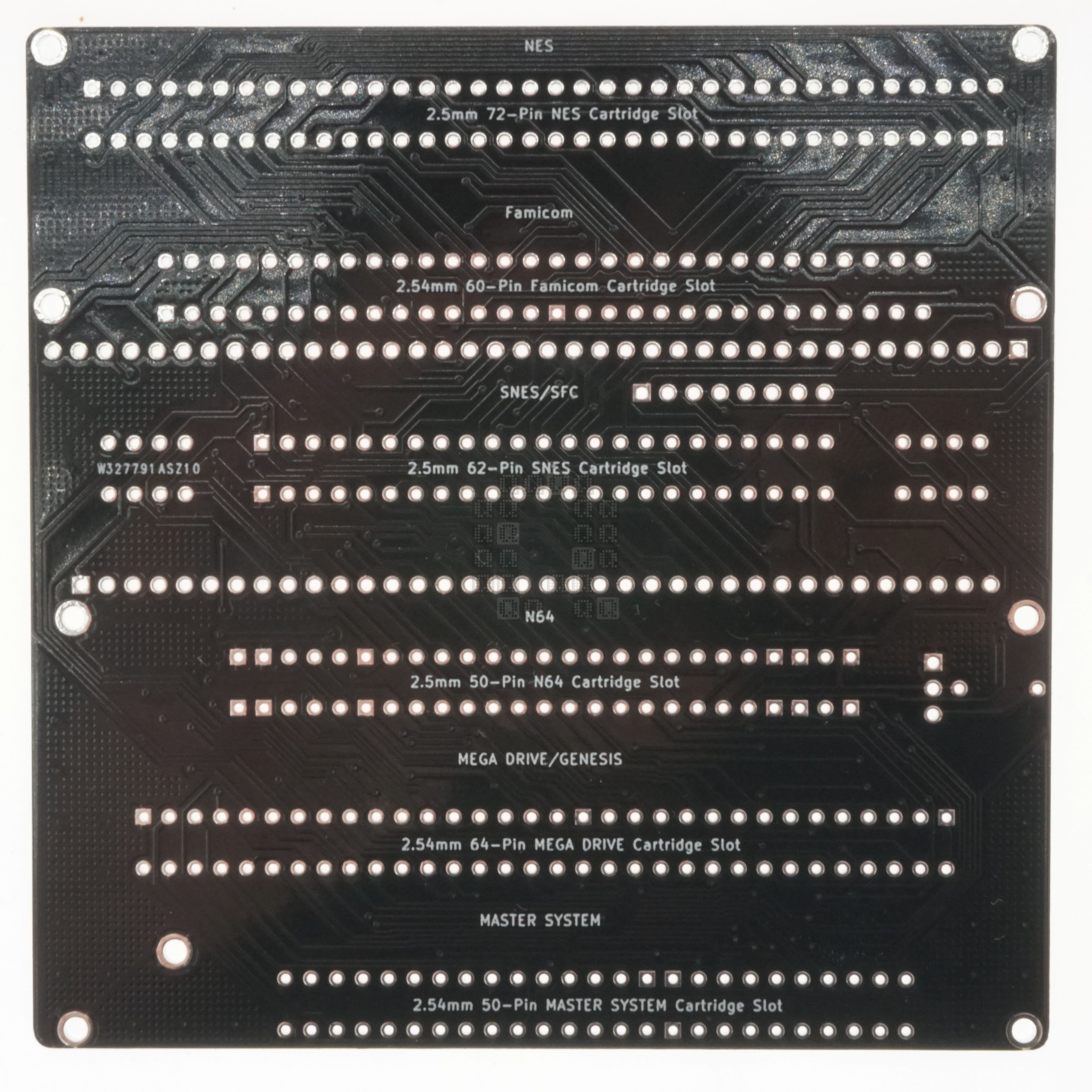 OSCR Sanni Cart Reader HW5 6-Slot Printed Circuit Board (PCB) Only, Rev3, 1.2mm Black