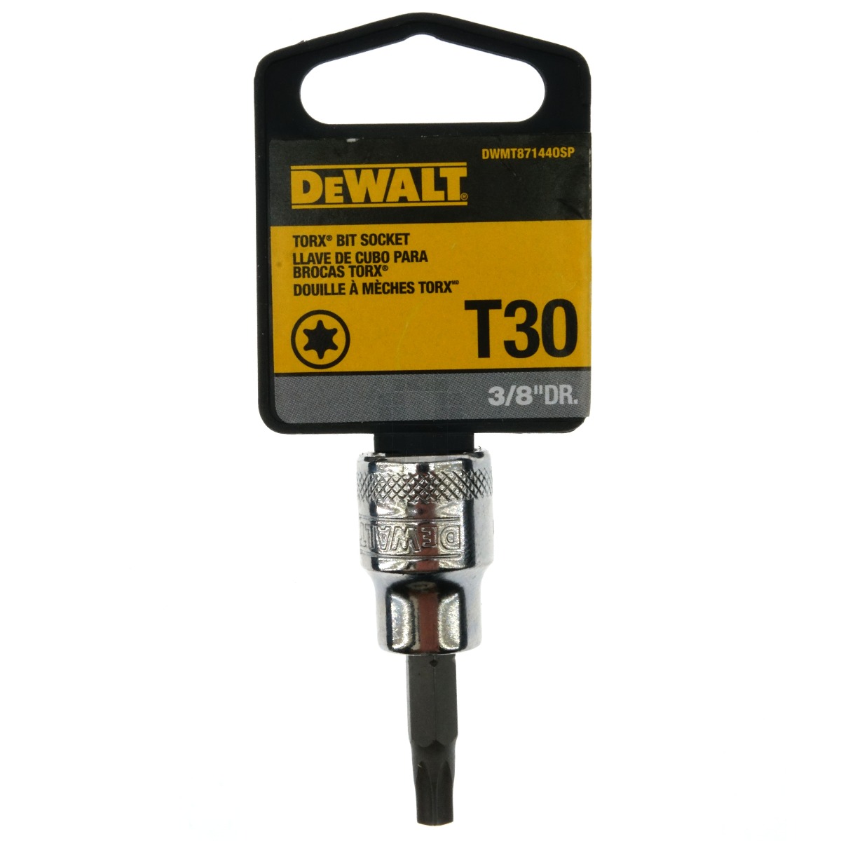 Dewalt DWMT87144OSP T30 Chrome Torx Bit Socket, 3/8" Drive, 87-144D