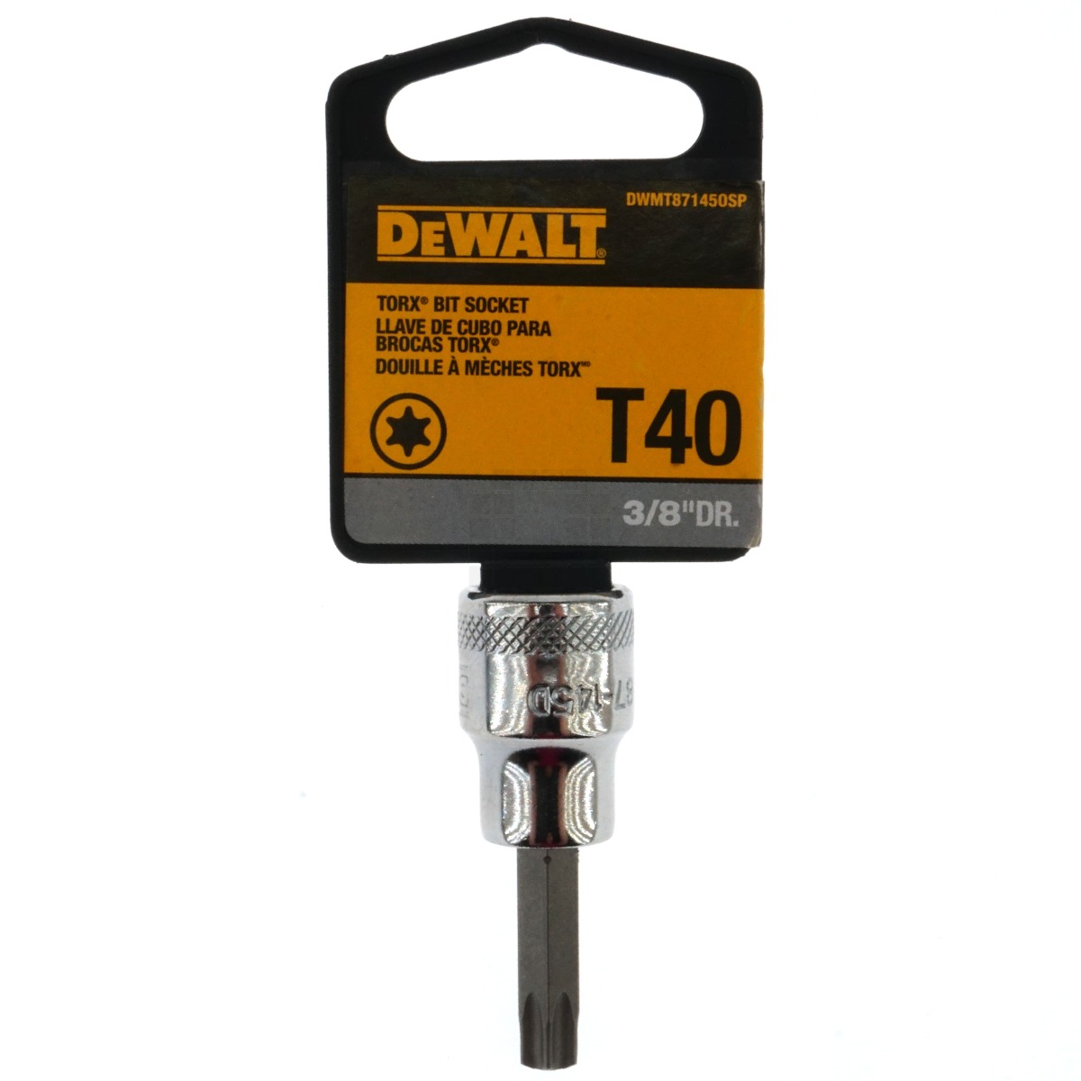 Dewalt DWMT87145OSP T40 Chrome Torx Bit Socket, 3/8" Drive, 87-145D