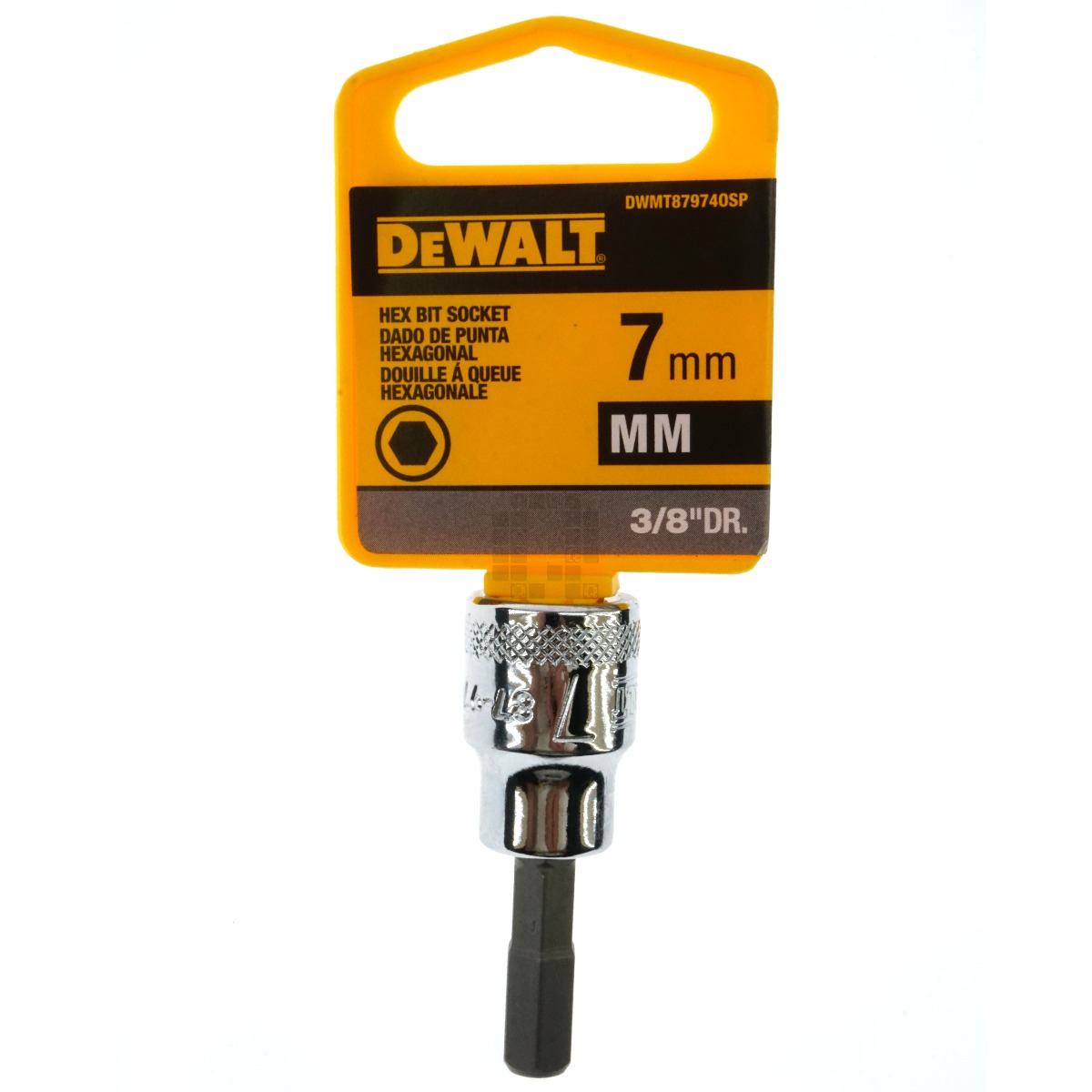 Dewalt DWMT87974OSP 7mm Chrome Hex Bit Socket, 3/8" Drive, 87-974D