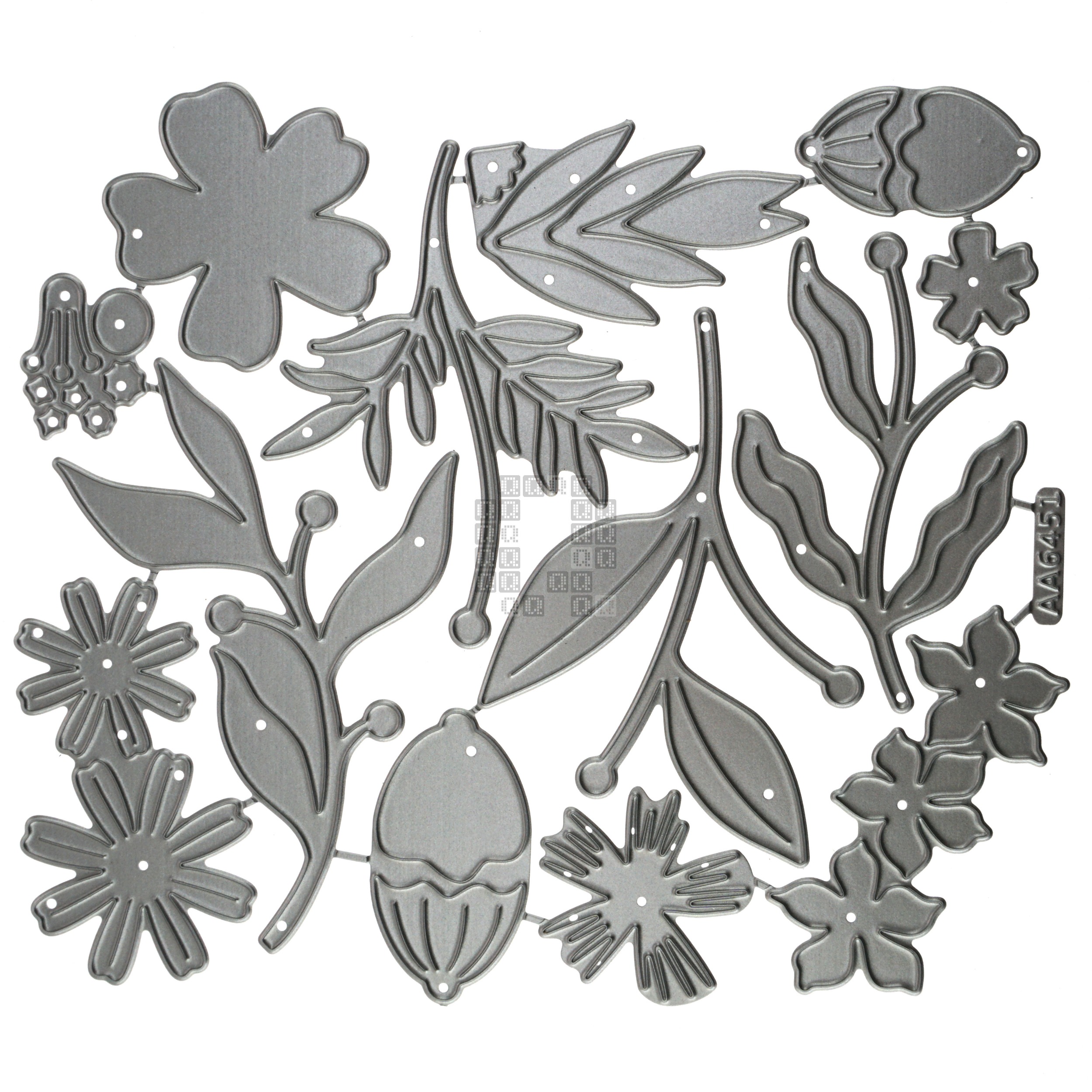 13-Piece Flowers, Buds, Stems and Leaves Metal Cutting Die Set