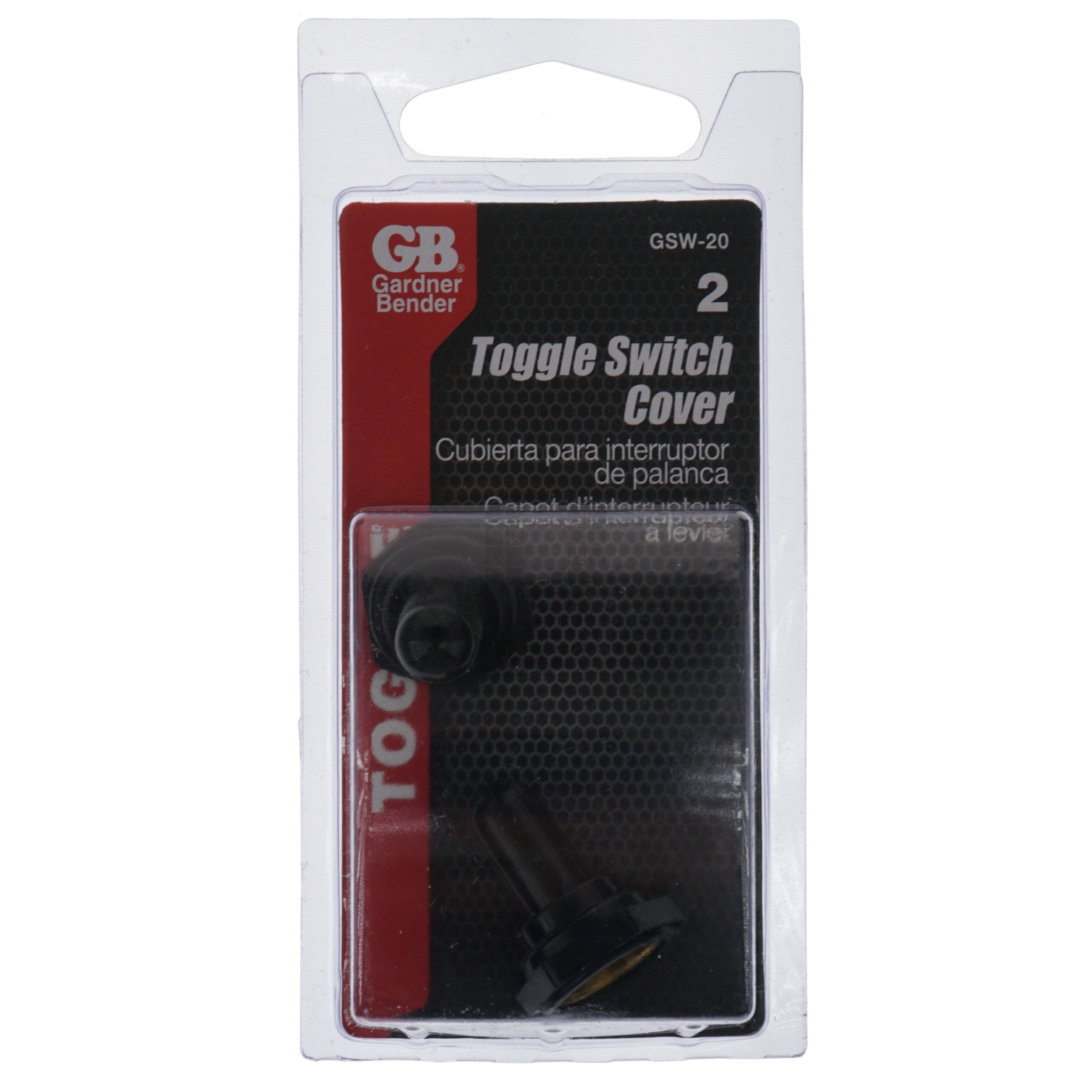 Gardner Bender GSW-20 Black Toggle Switch Cover, 2 Pack, EPDM Rubber