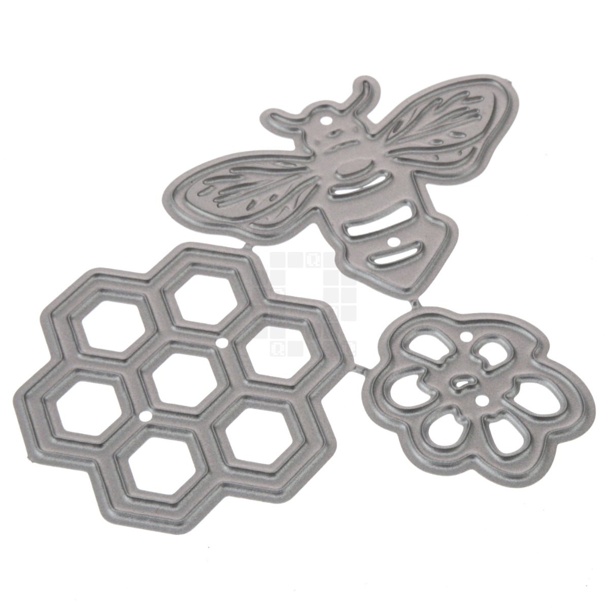 Honeycomb, Flower and Honey Bee Metal Cutting Die 3-Piece Set