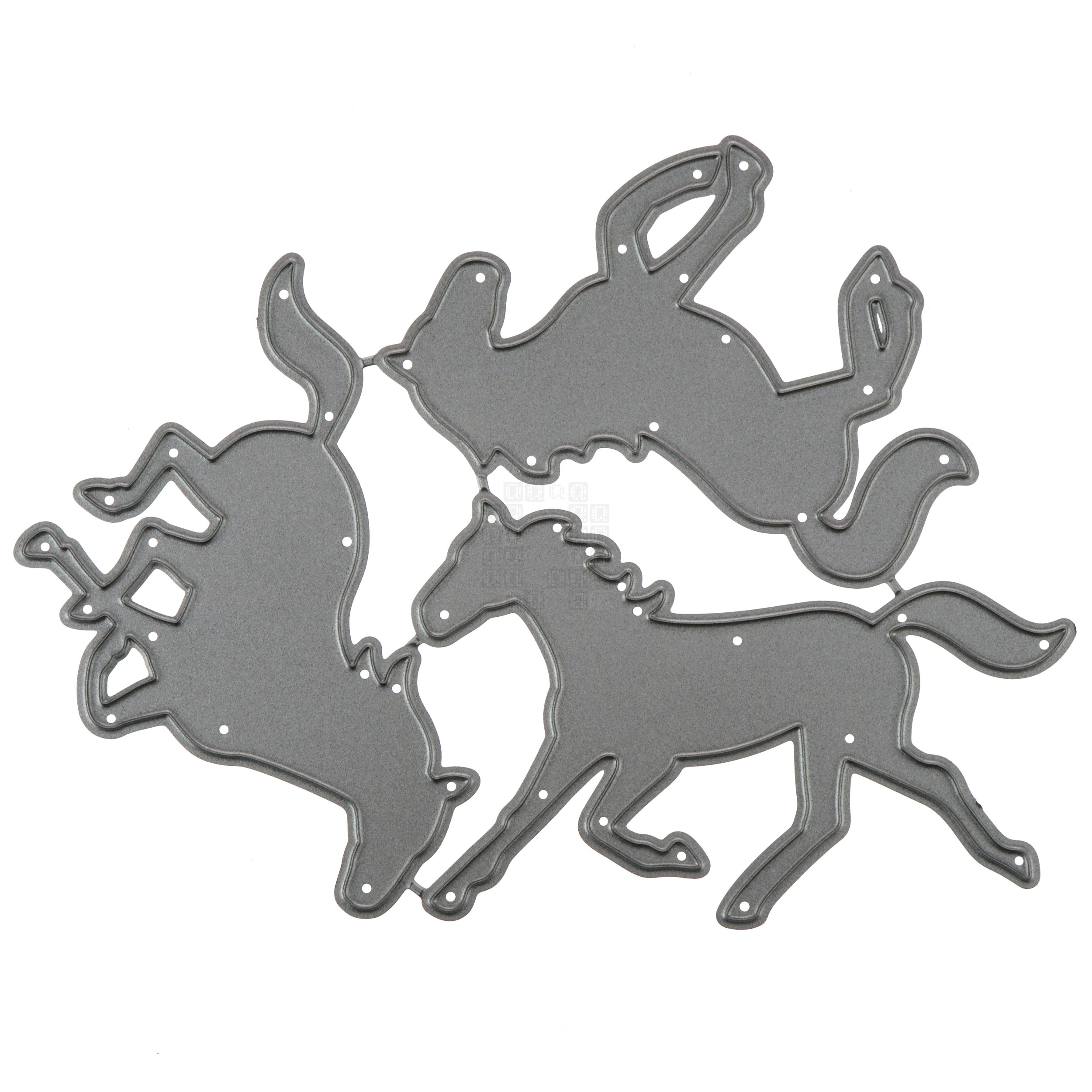 3-Piece Galloping Horses Metal Cutting Die Set