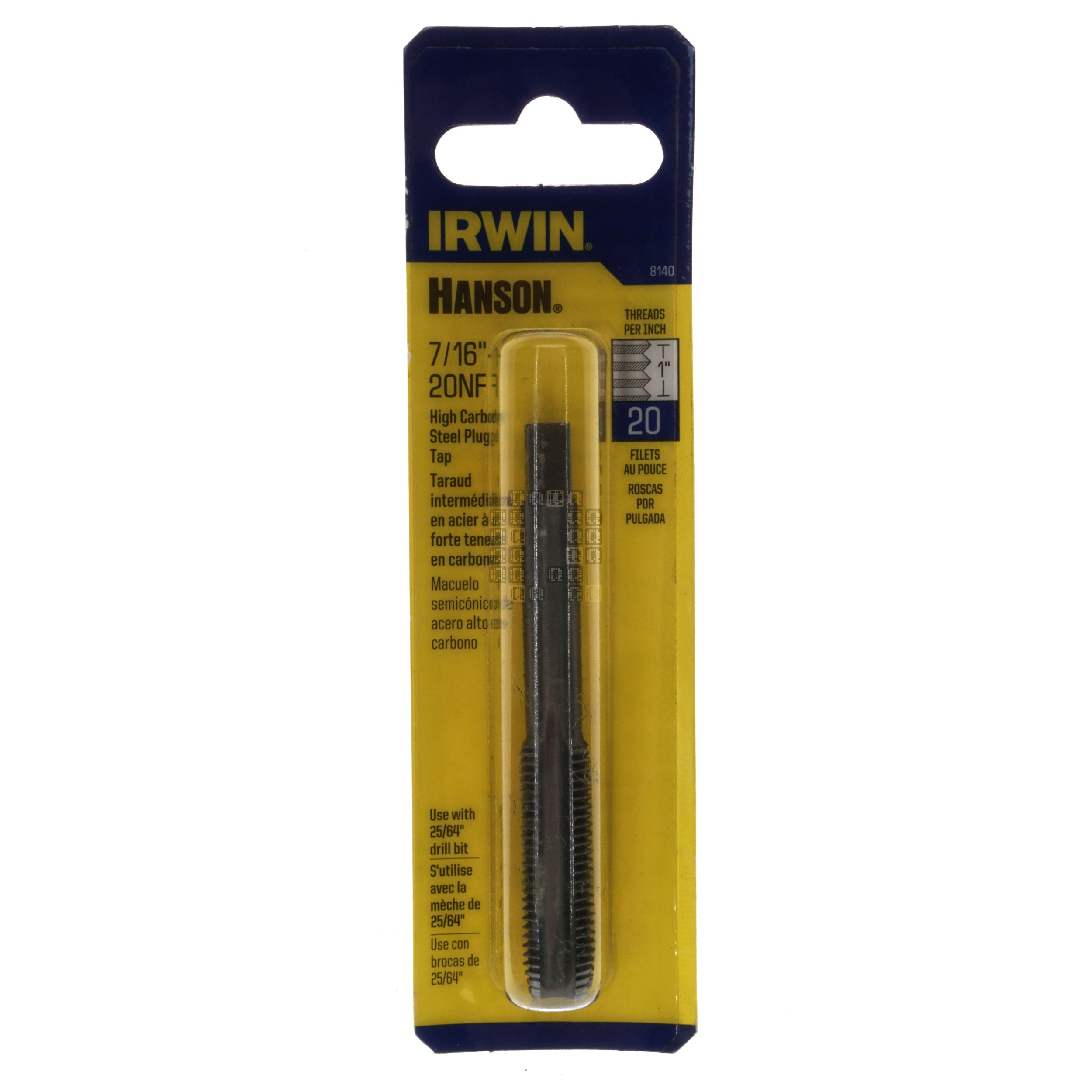 Irwin Hanson 8139 7/16" - 14NC High Carbon Steel Plug Tap