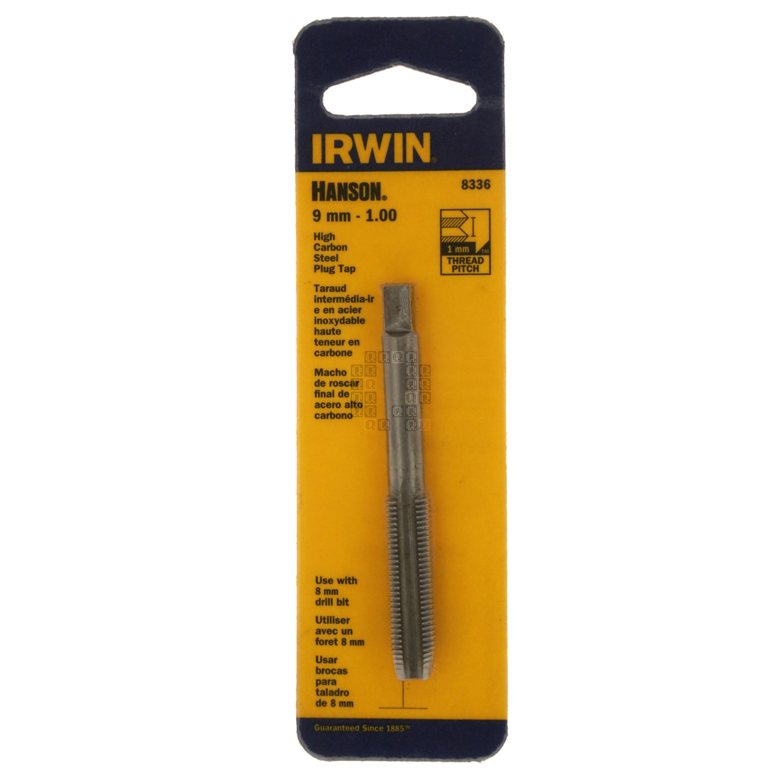 Irwin Hanson 8336 9mm-1.00 High Carbon Steel Plug Tap, M9-1.00