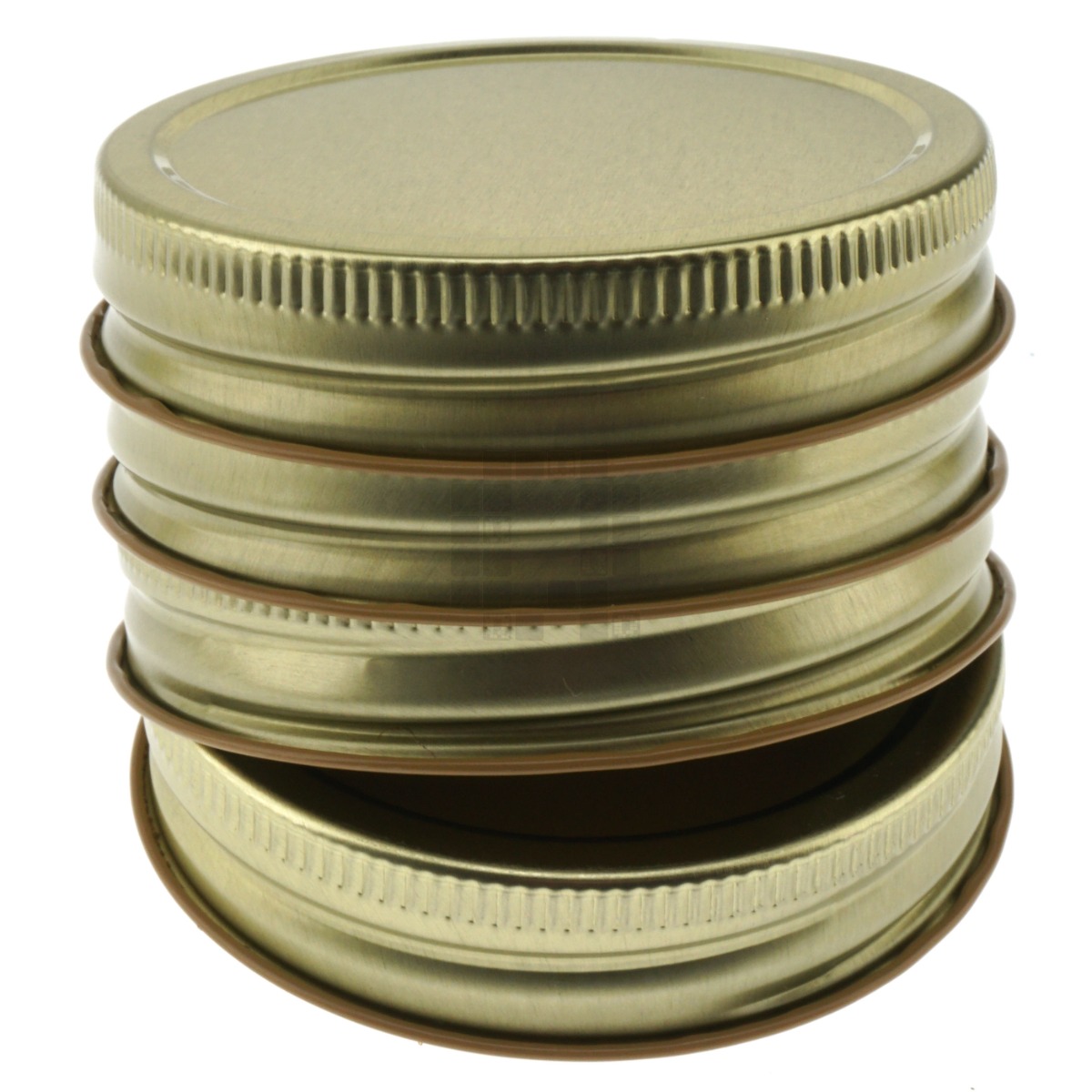 Flat Top Screw-On One Piece Regular Mouth Jar Lids, Pack of 4