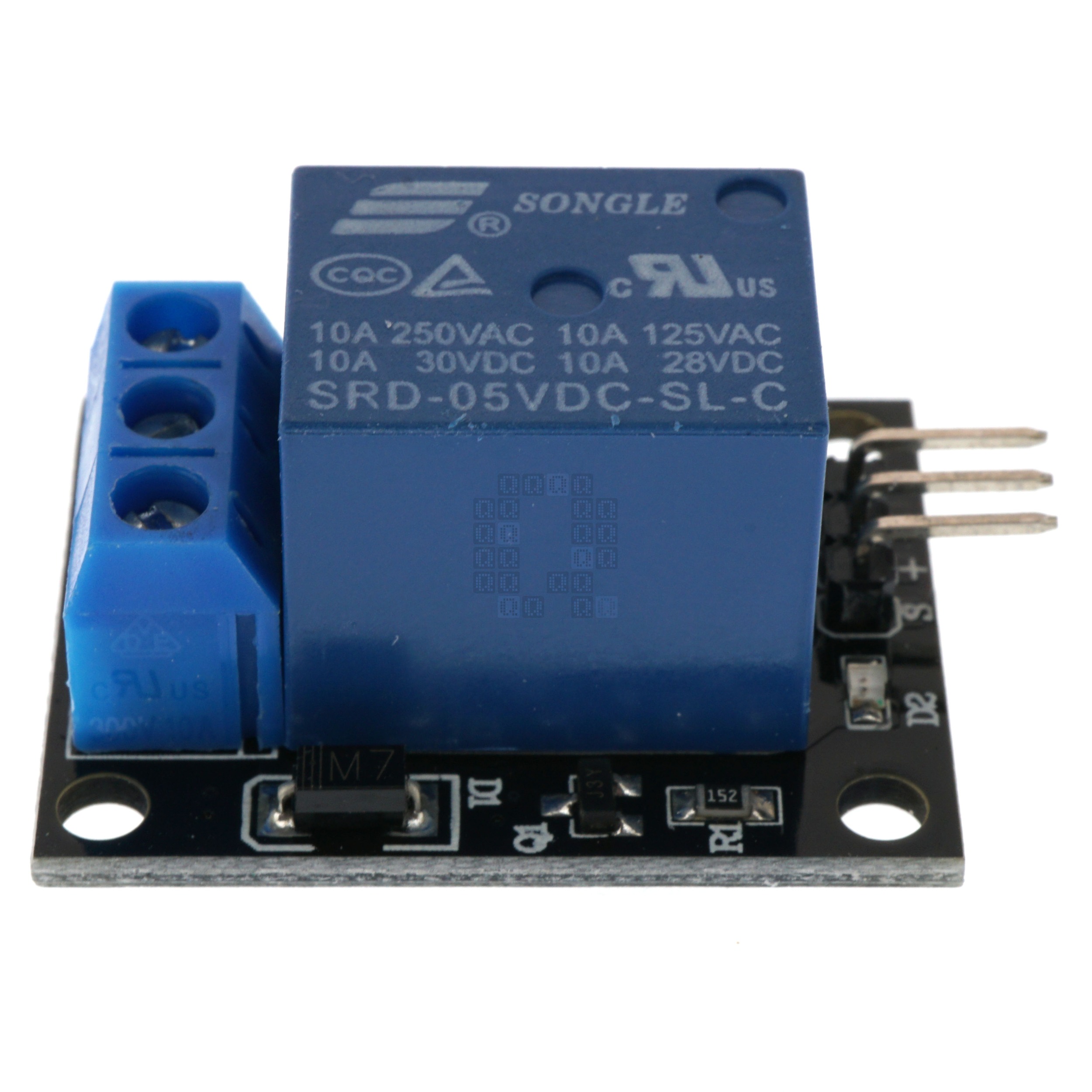 KY-019 1-Channel 5VDC Relay Module, SPDT 10 Amps @ 250VAC