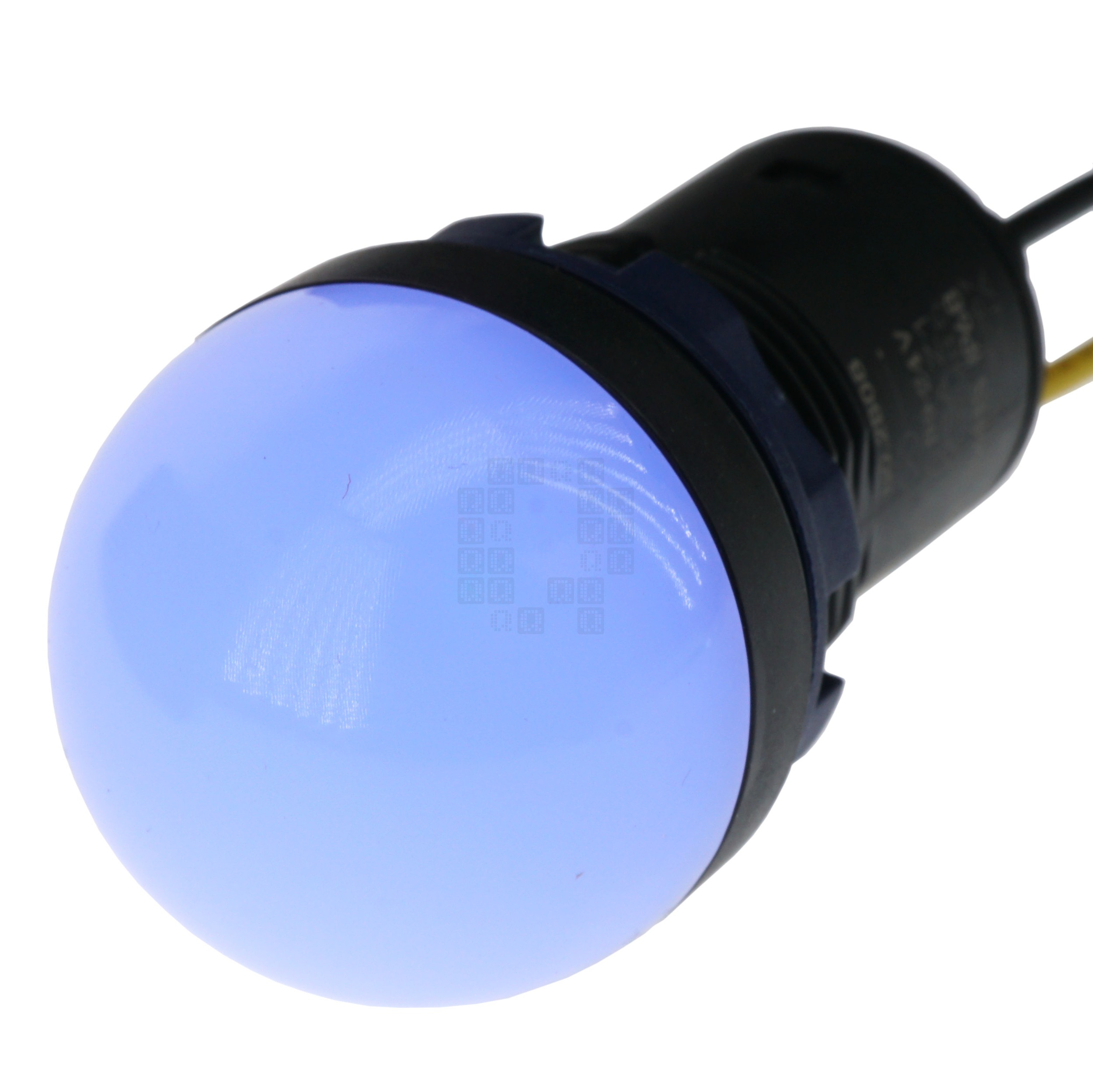 Lanboo 22mm Diffused Dome Panel Mount Blue LED Indicator Light, 9-24VAC/DC, IP68