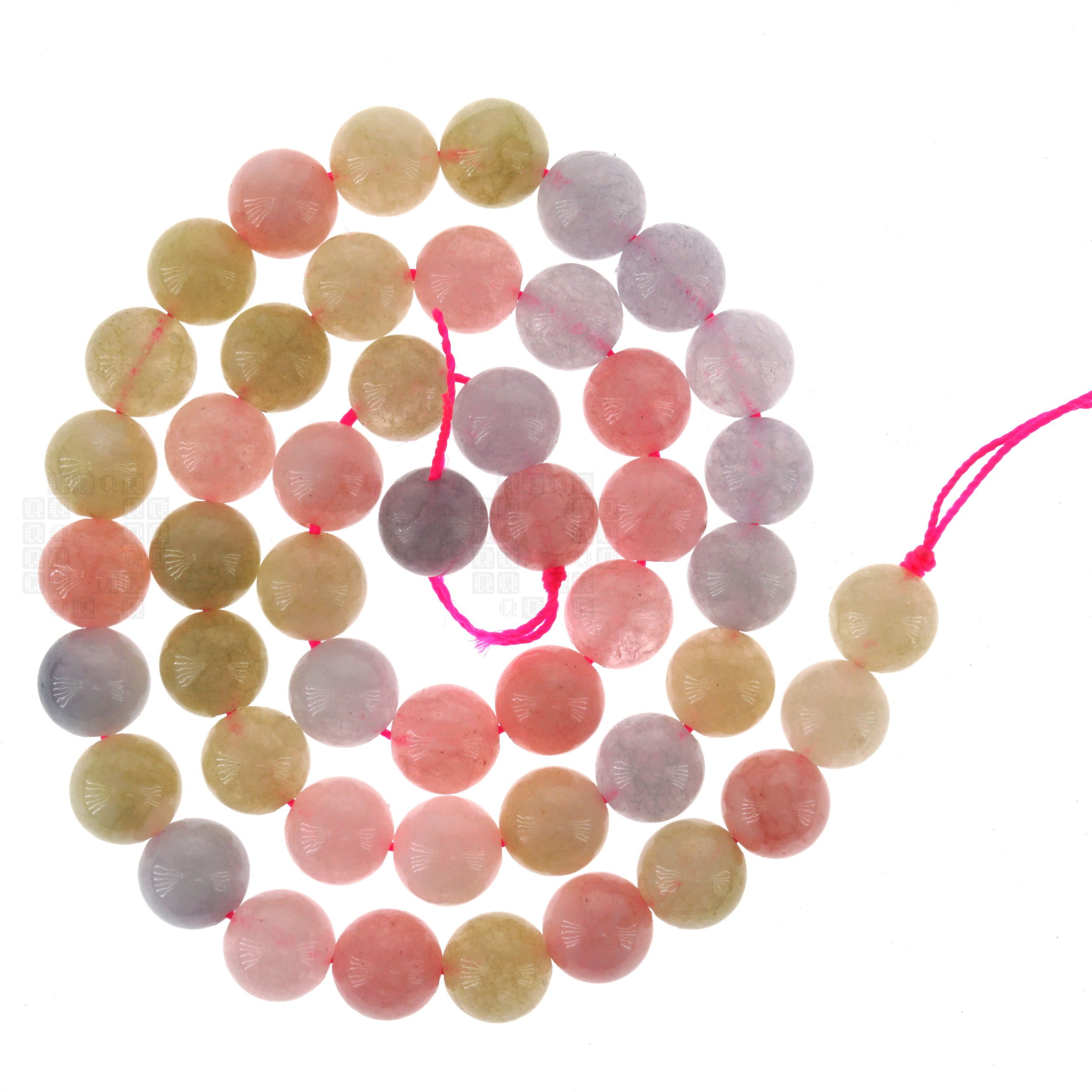 Morganite Agate 8mm Natural Round Beads, 45 Pieces