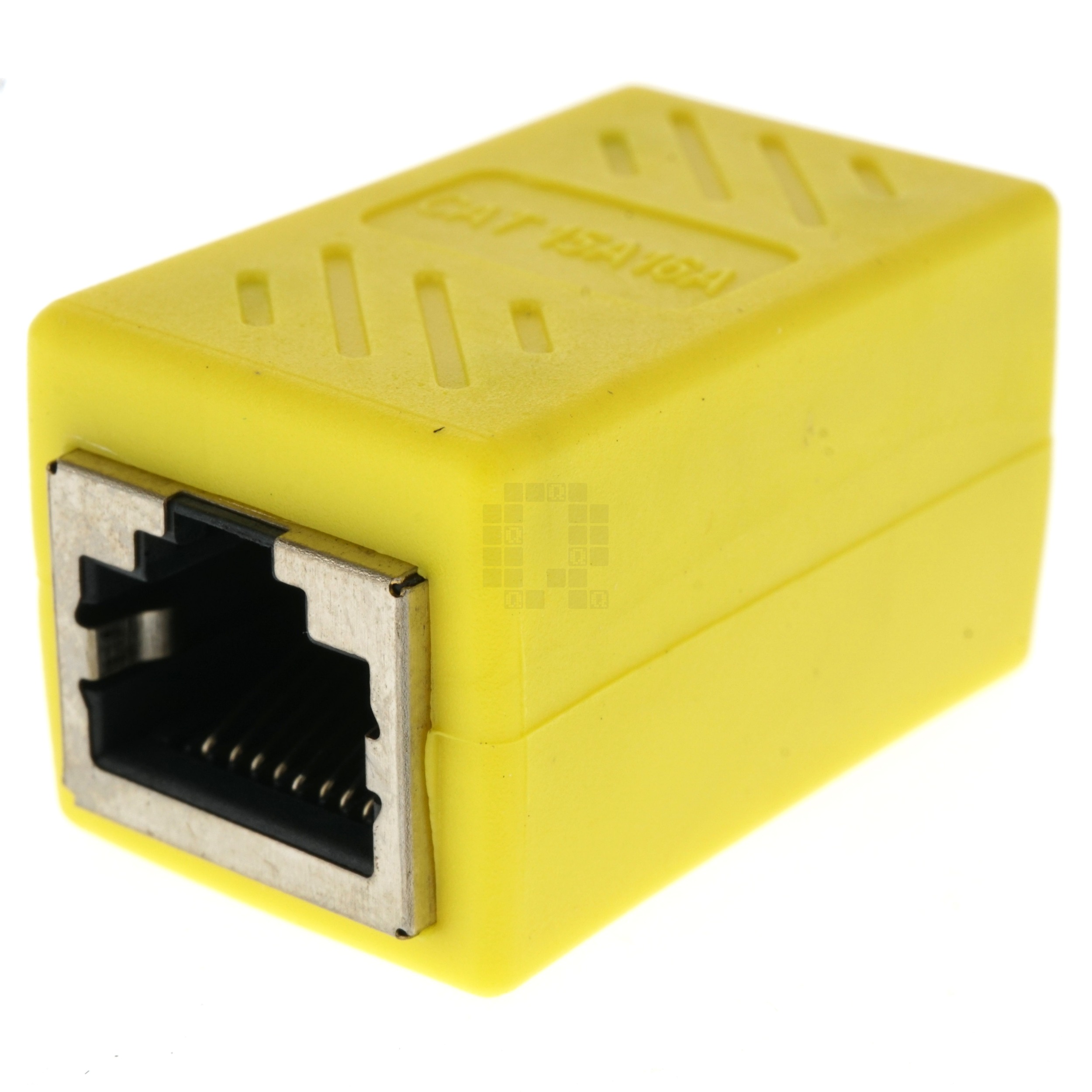 RJ45 CAT6 CAT5e Inline Ethernet Network Cable Coupler Connector, Yellow