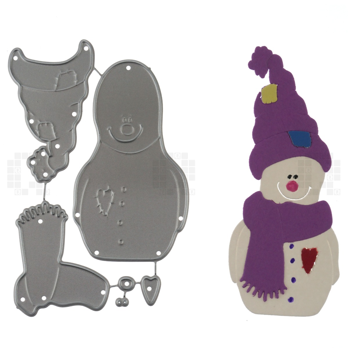 Snowman with Scarf and Hat Metal Cutting Die