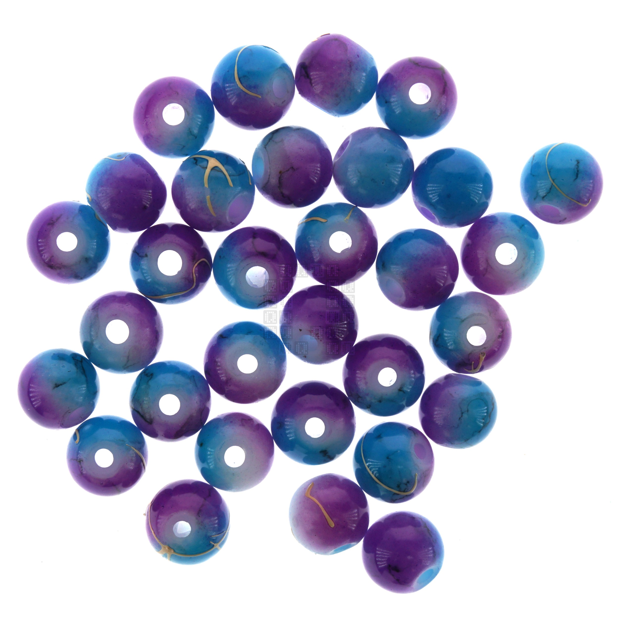 Universe 8mm Loose Glass Beads, 30 Pieces